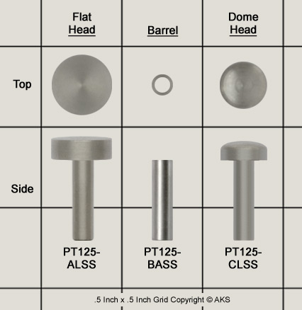 .125 stainless pivots