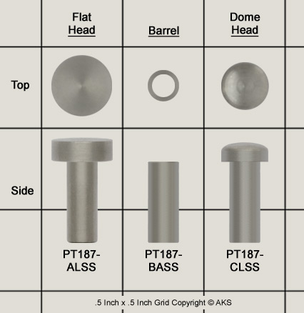 .187" Stailnless Pivots